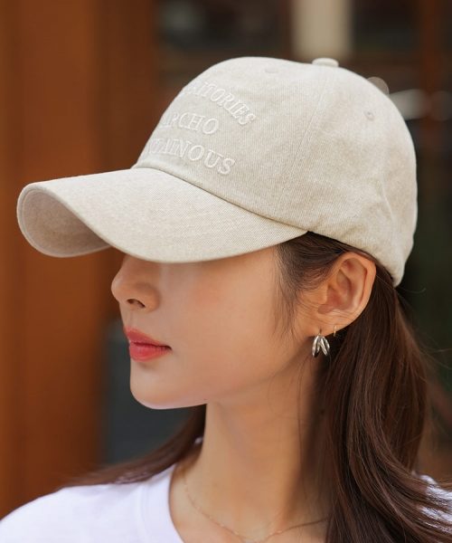 刺繍英字キャップ・p540286